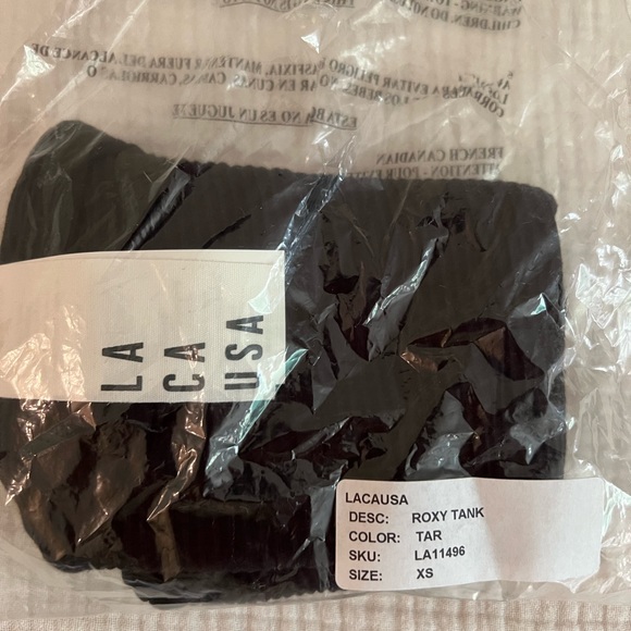 SOLD NWT LACAUSA Roxy Tank in Black - Picture 8 of 8